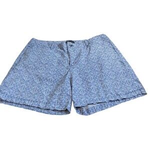 Womens Lee Indigotxttle Blue/White Cotton/Spandex Straight Fit Shorts Sz 18 Med